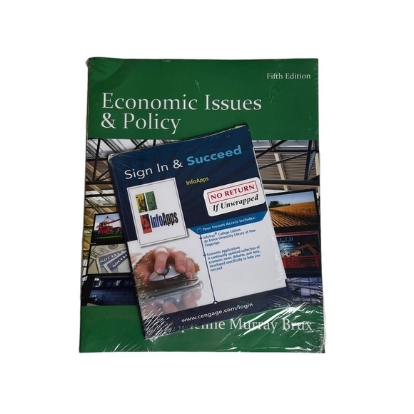 Economic Issues and Policy Paperback textbook by Brux infoapps Brand New 5th Ed - Picture 1 of 14